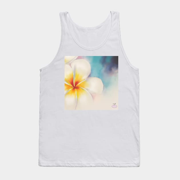 Plumeria watercolor Tank Top by junochaos